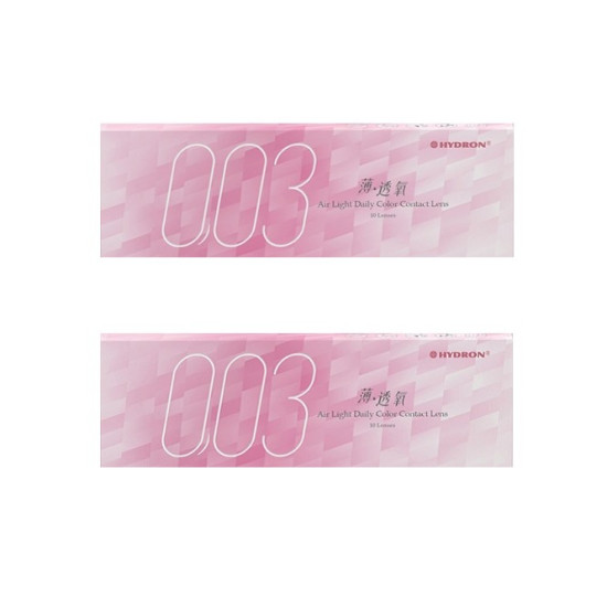 海昌〈003〉薄透氧彩色日拋隱形眼鏡【10片裝】2盒